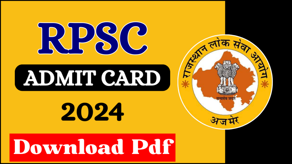 RPSC AAO Admit Card 2025