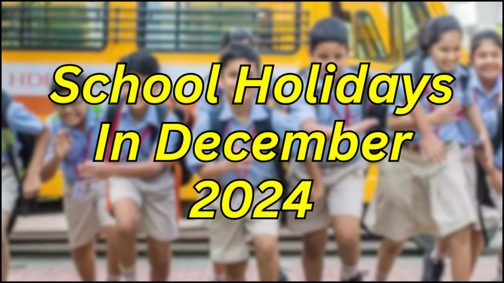 School Holidays In December 2024